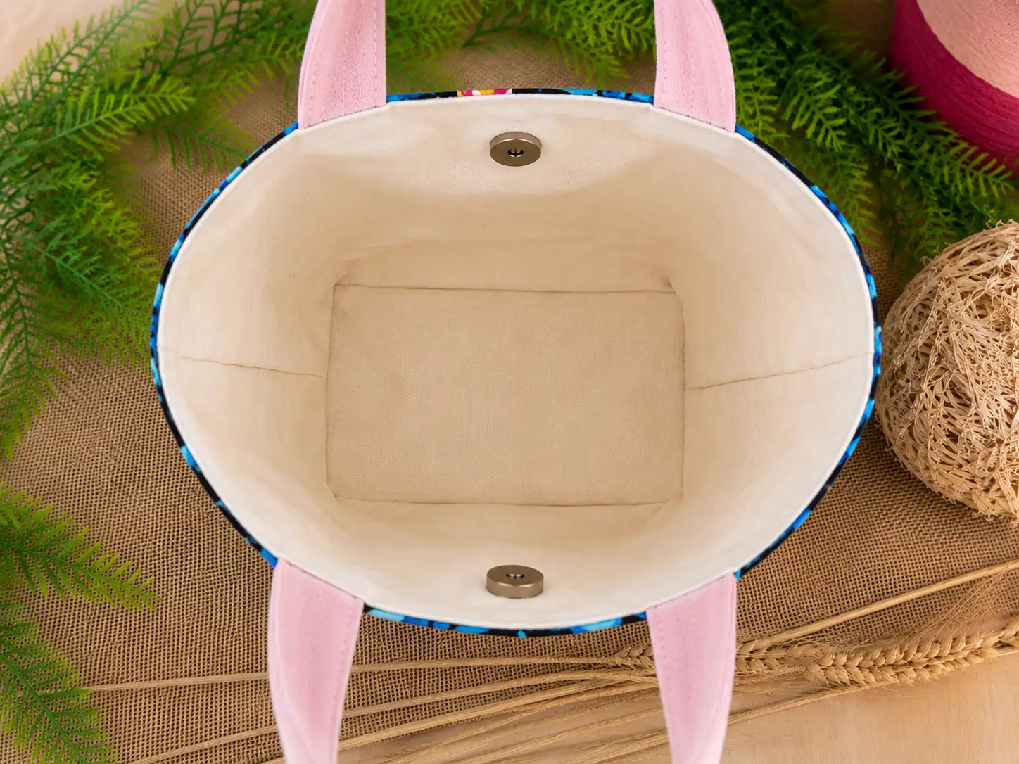 Mini sac cabas suédine rose